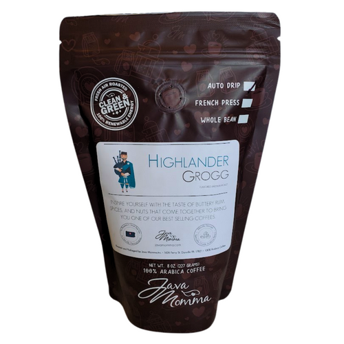 Highlander Grogg 100% Arabica Air Roasted 1/2 lb Bag Of Flavored Coffee