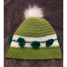 Load image into Gallery viewer, Green Shamrocks Wild Hair Topped Cozy March Saint Patrick Lucky Hat For Teen Or Adult