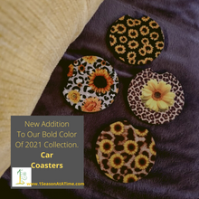Load image into Gallery viewer, Car Coasters - Bold New Color For Your Fall, Winter, Spring, Summer - Add A Color Pop To Your Car!