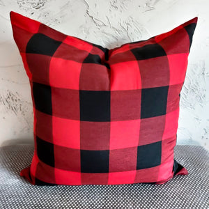 Red and Black Plaid for your Winter Pillow Covers 18x18in. Without Insert.