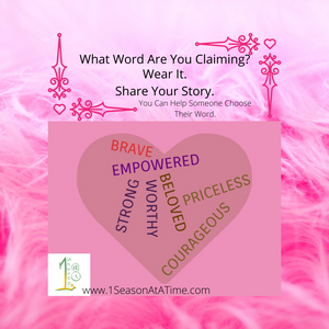 Necklace. What Word Are You Claiming? -You Are: Worthy, Brave, Empowered, Courageous, Beloved, Priceless, Strong