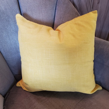 Load image into Gallery viewer, Soft Chenille Bold Mustard Yellow 18x18 Zippered Pillow Cover