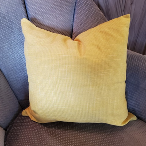 Soft Chenille Bold Mustard Yellow 18x18 Zippered Pillow Cover