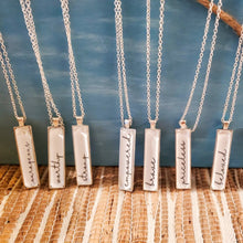 Load image into Gallery viewer, Necklace. What Word Are You Claiming? -You Are: Worthy, Brave, Empowered, Courageous, Beloved, Priceless, Strong