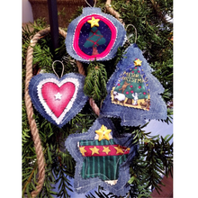 Load image into Gallery viewer, A Little Country Christmas Denim Patchwork Ornaments
