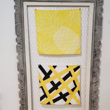 Load image into Gallery viewer, New Bold Yellow Pineapple Silhouette. Hidden Zipper Pillow Cover Size 18x18in.