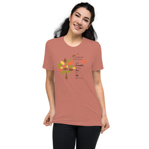 Women's Fall Short Sleeve T-Shirt - "Don't Get Lost In The Wind"