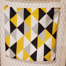 Load image into Gallery viewer, Color In Diamonds. Yellow, Black,Grey18x18 Zippered Pillow Covers Without Insert
